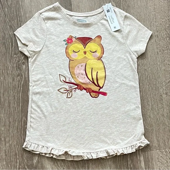 NWT Garanimals Girls’ Owl T-Shirt - Size 5T - Picture 1 of 2